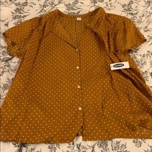 Cute polka dot short sleeve